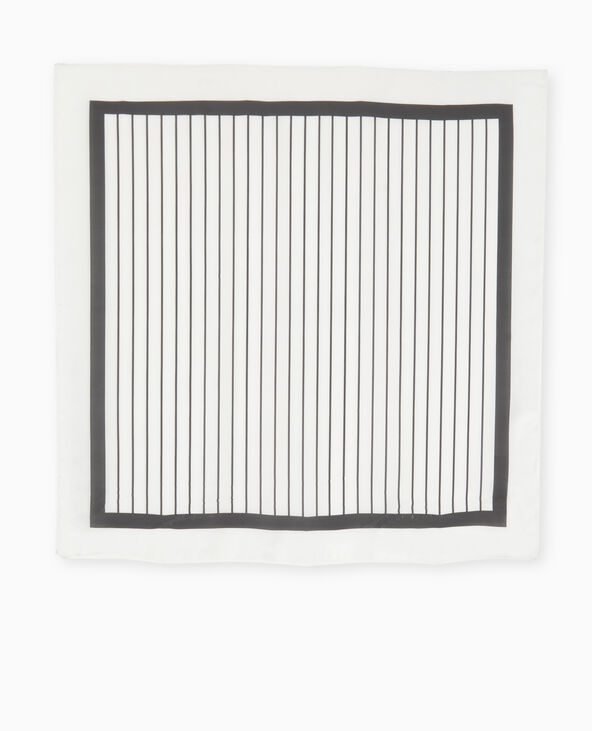 Foulard en tissu satiné rayé blanc - Pimkie