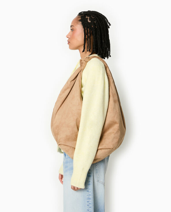 Grand sac XXL en suédine beige - Pimkie