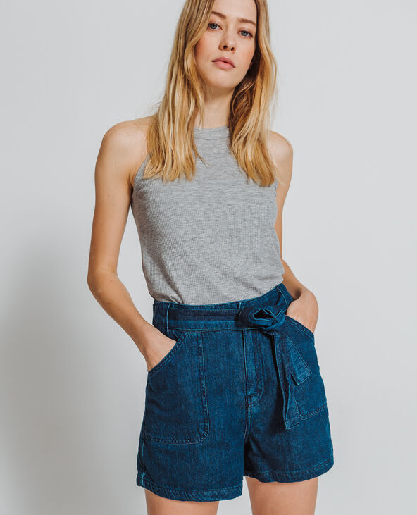 Crop top sans manches gris chiné - Pimkie