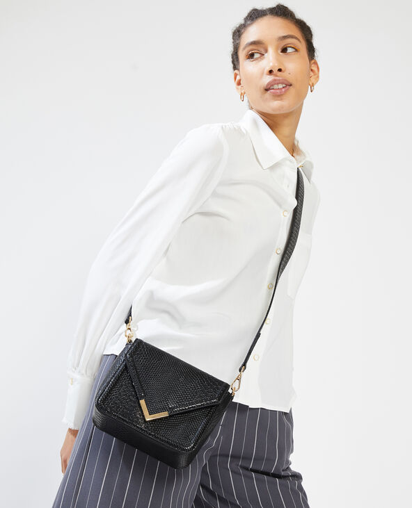 Sac boxy effet python noir - Pimkie