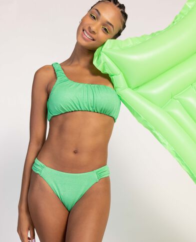 Haut de maillot bandeau asymétrique vert - Pimkie