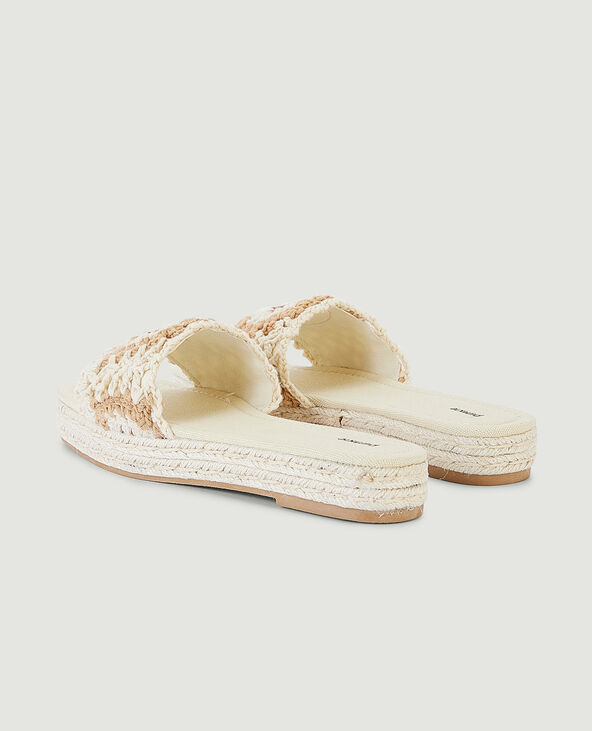 Mules en crochet fleur blanc - Pimkie