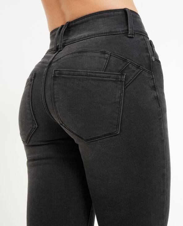 Jean skinny push up avec double bouton noir - Pimkie