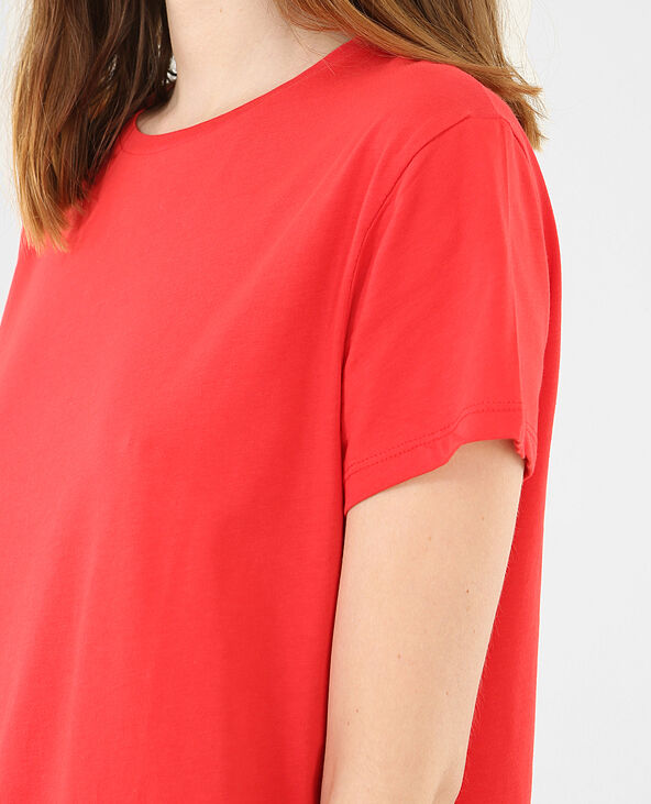 T-shirt long basique rouge - Pimkie