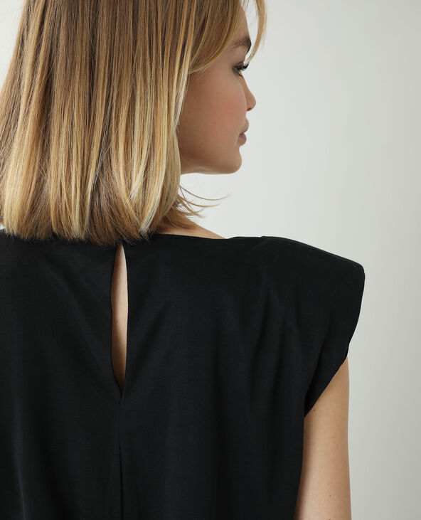 Robe droite à épaulettes noir - Pimkie