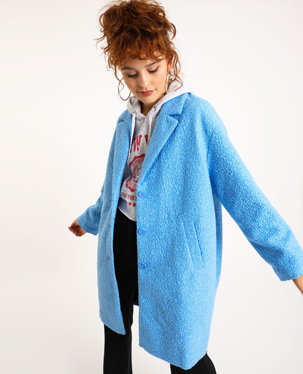 Manteau maille bouclette