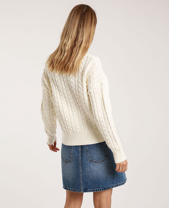 Gilet à torsades blanc - Pimkie