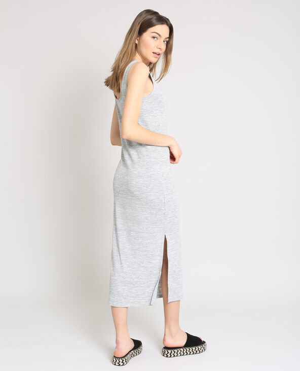 Robe longue moulante gris chiné - Pimkie