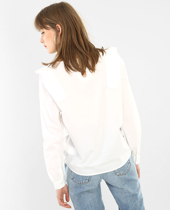 Blouse volants blanc - Pimkie