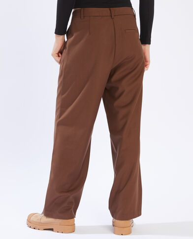 Pantalon à pinces marron - Pimkie