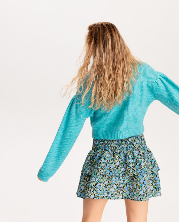 Pull court grosse maille clearance
