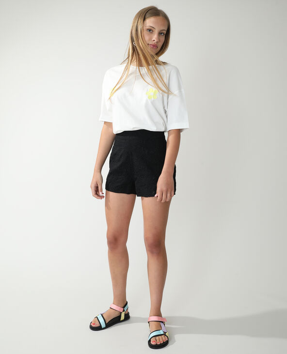 Short broderie anglaise noir - Pimkie