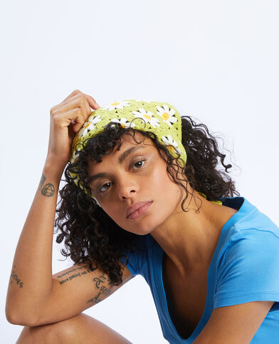 Foulard en crochet vert - Pimkie