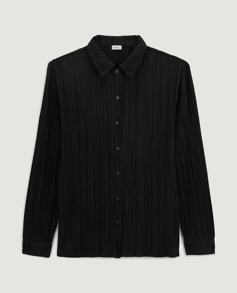 Chemise maille plissée noir - Pimkie