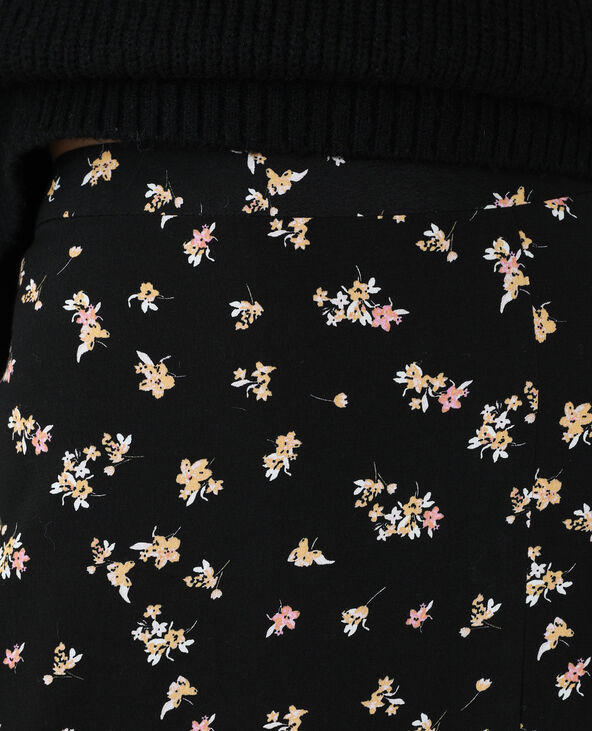 Jupe longue noire fleurie store