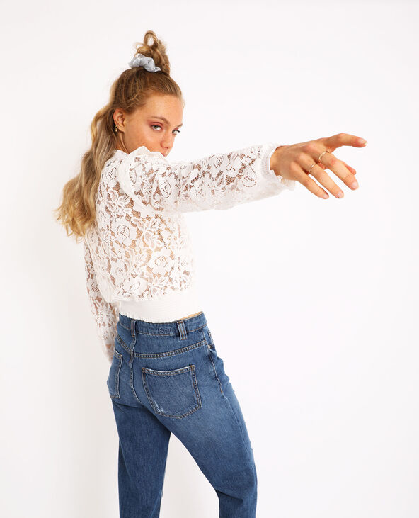 Chemisier en dentelle blanc - Pimkie