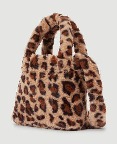 Sac en fausse fourrure motif léopard beige - Pimkie