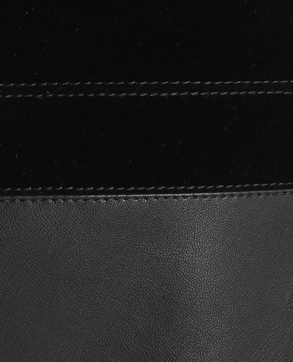 Jupe en simili cuir noir - Pimkie