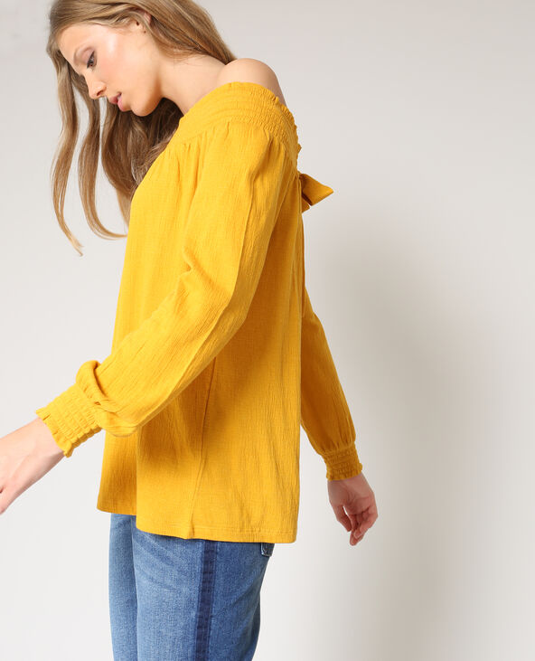 Blouse smockée orange - Pimkie