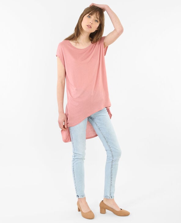 T-shirt long vieux rose - Pimkie