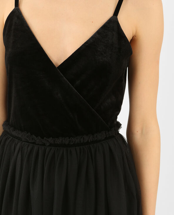 Robe bimatière noir - Pimkie