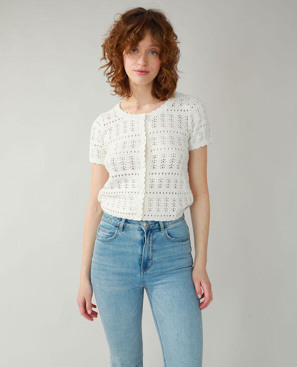 Gilet tricot blanc - Pimkie