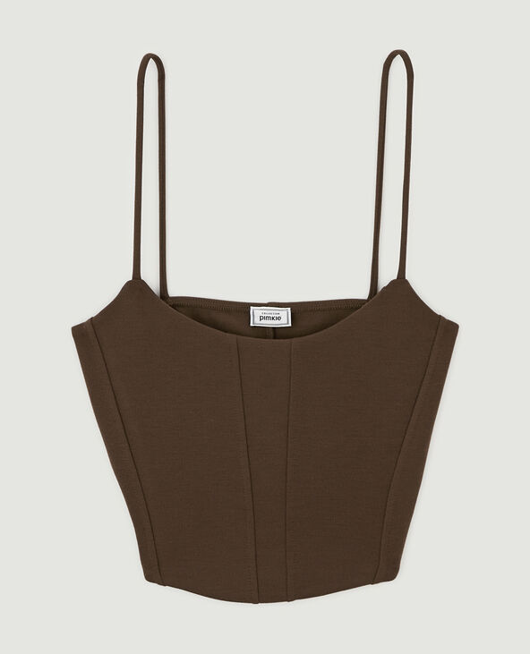 Brassière à bretelles marron - Pimkie