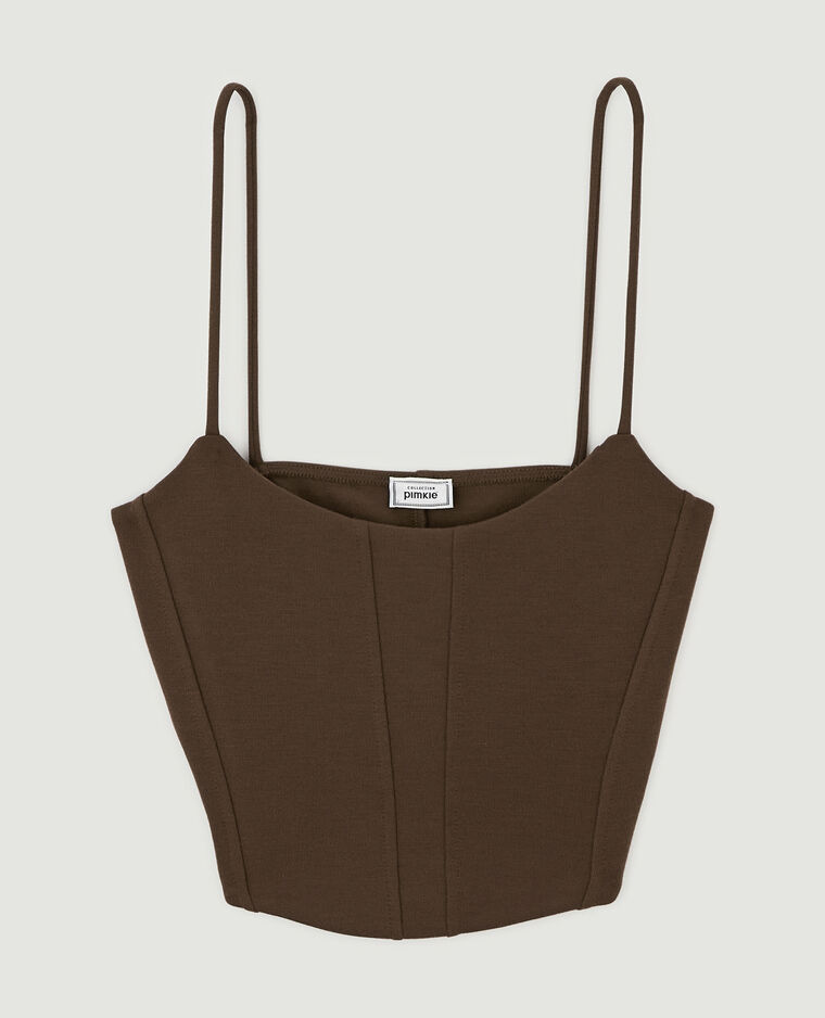 Brassière à bretelles marron - Pimkie