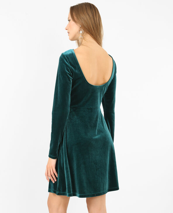 Robe en velours vert cheap