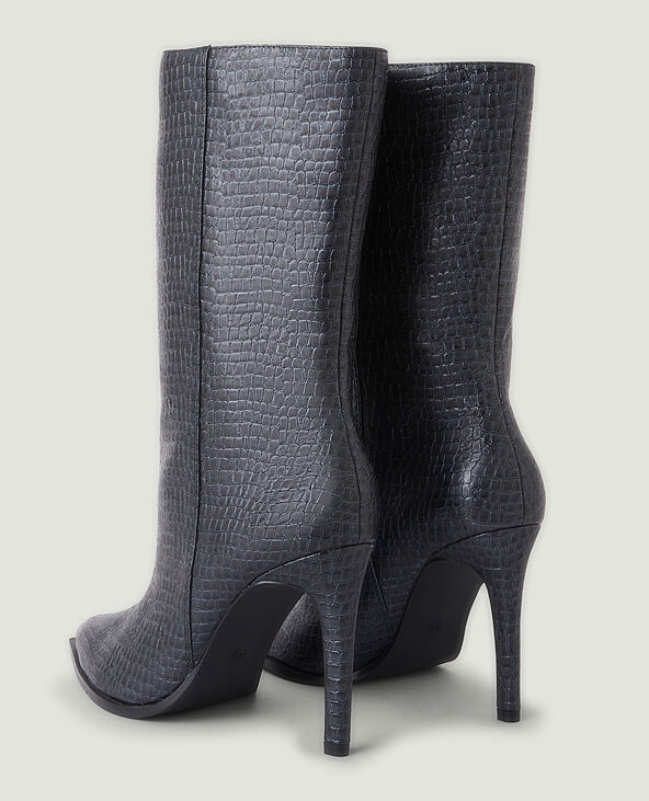 Bottes effet python gris foncé - Pimkie