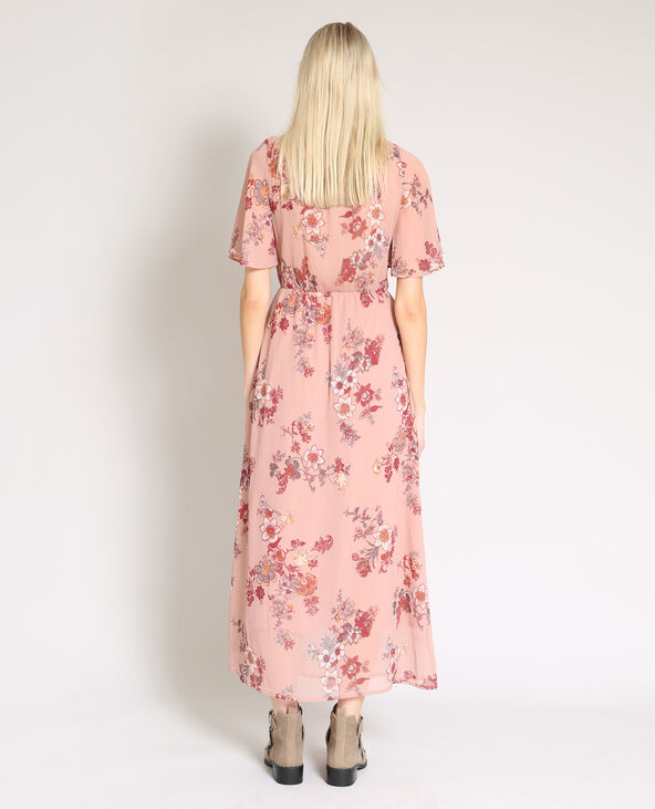 Robe longue à fleurs rose clair - Pimkie