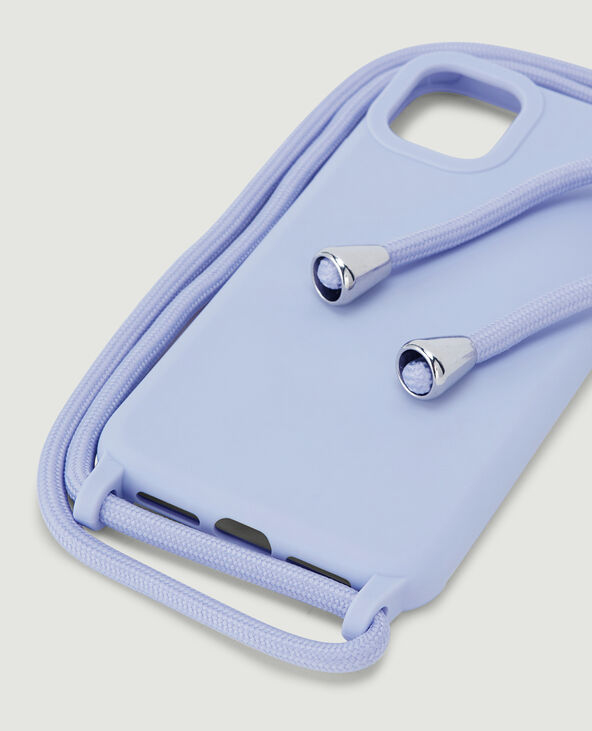 Coque iPhone avec bandoulière lilas - Pimkie