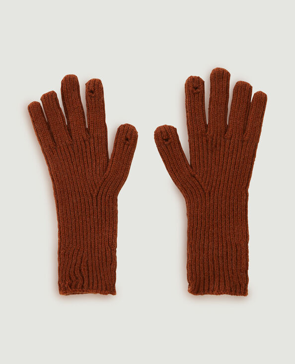 Gants en tricot pour écran tactile camel - Pimkie