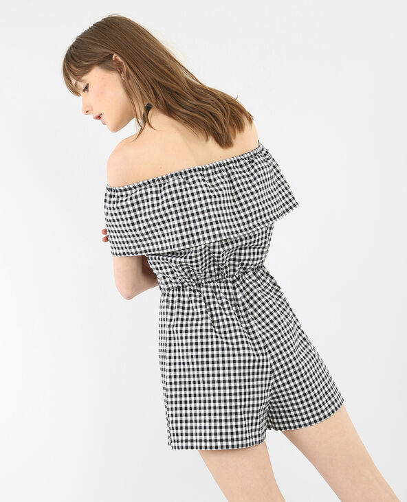 Combi-short à volants noir - Pimkie