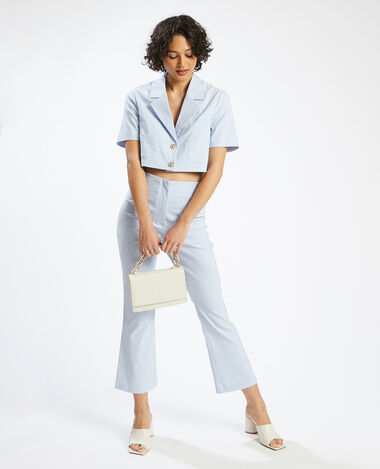 Veste cropped manches courtes vert anis - Pimkie