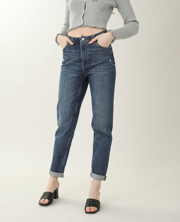 Jean mom hotsell bleu marine