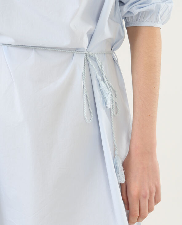 Robe folk brodée bleu - Pimkie