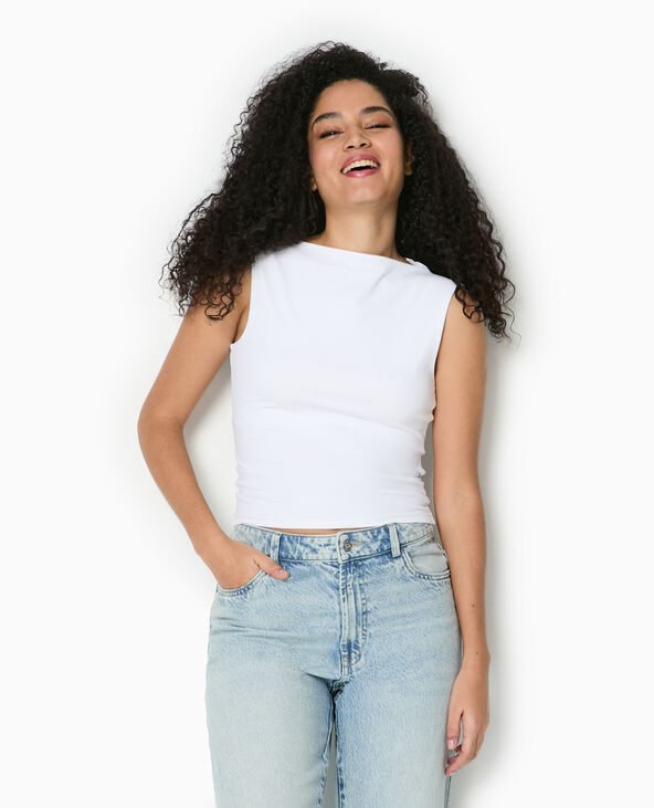 Top encolure bateau blanc - Pimkie