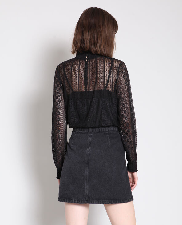 Blouse en dentelle noir - Pimkie