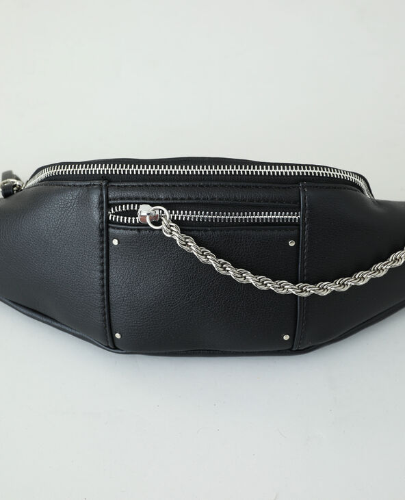 Sac banane simili cuir noir - Pimkie