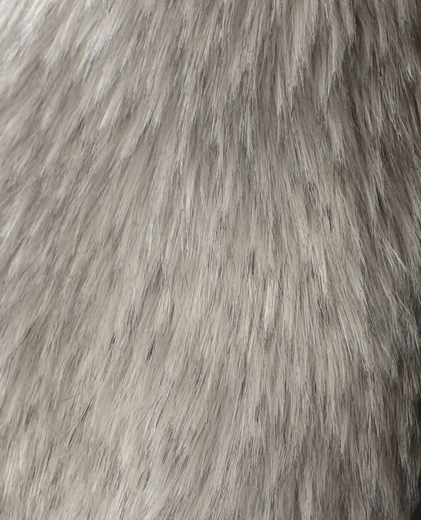 Gilet sans manches en fausse fourrure gris foncé - Pimkie