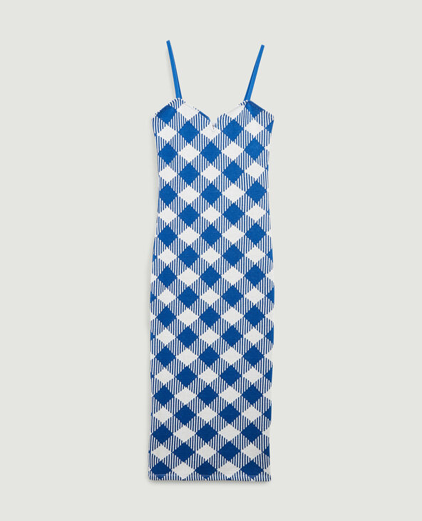 Robe longue en maille bleu - Pimkie