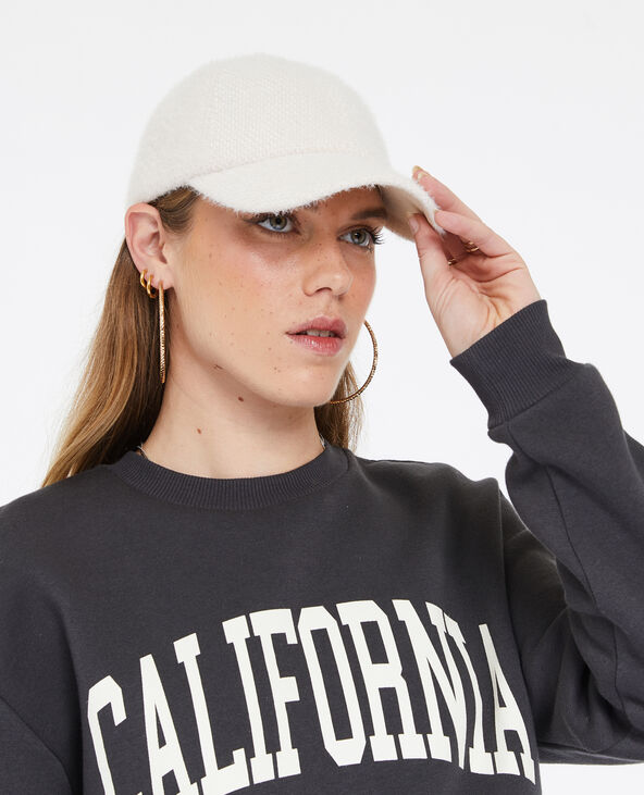 Casquette effet tweed blanc - Pimkie