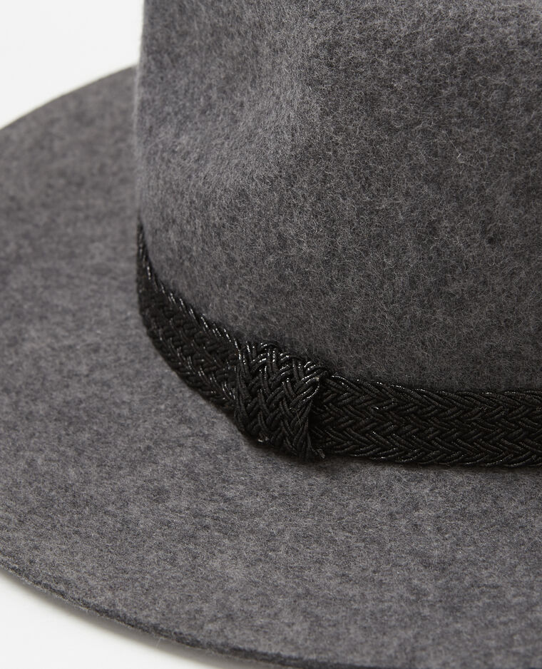 Fedora bande irisée gris anthracite - Pimkie