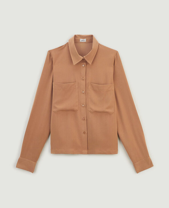 Chemise fluide manches longues marron - Pimkie