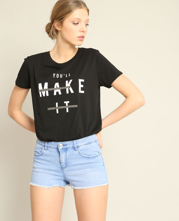 T-shirt imprimé noir - Pimkie
