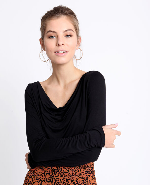 Top col bénitier noir - Pimkie