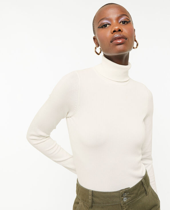 Pull à col roulé blanc - Pimkie