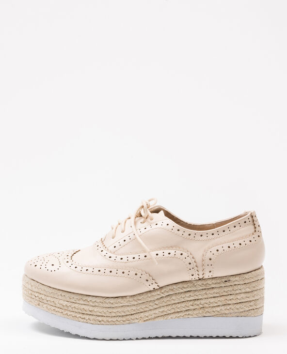 Derbies semelle corde beige - Pimkie