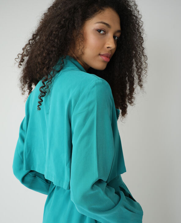 Trench long vert émeraude - Pimkie